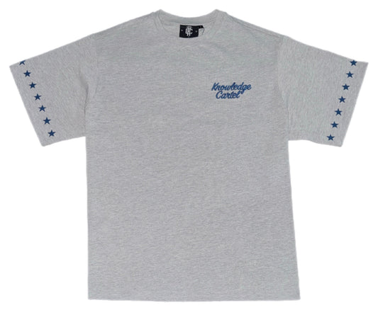 Grey and blue stars t-shirt