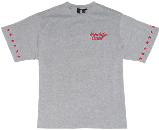 Grey and red stars t-shirt