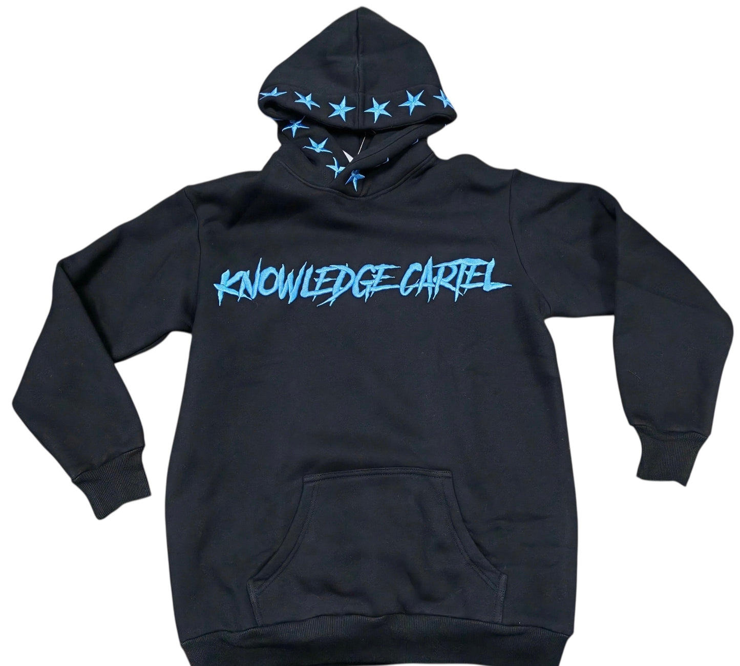Black and University Blue  Stars Hoodie