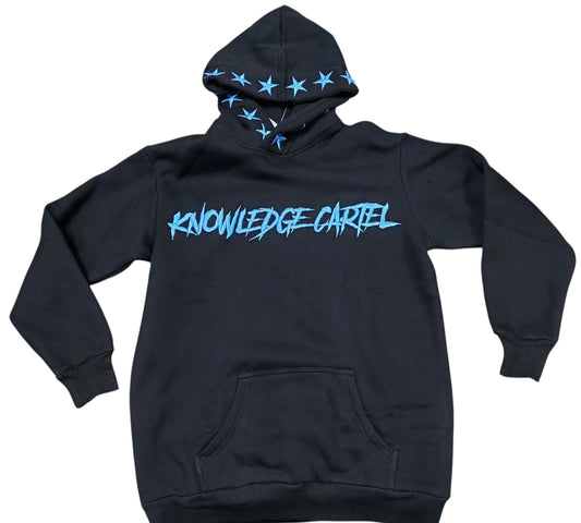 Black and University Blue  Stars Hoodie